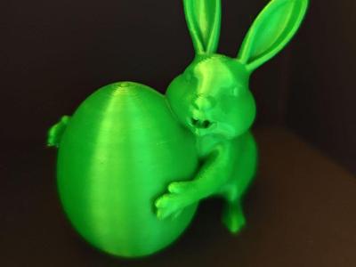Oh, the bunny has found an egg