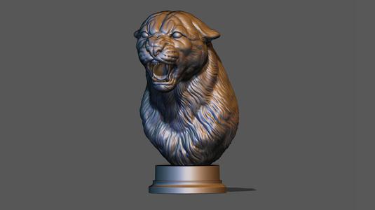 Puma cougar roar head