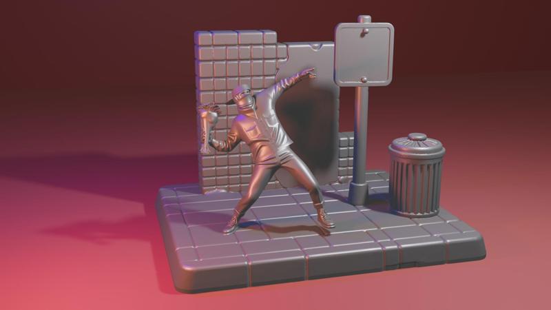 Banksy Flower Bomber Sculpture