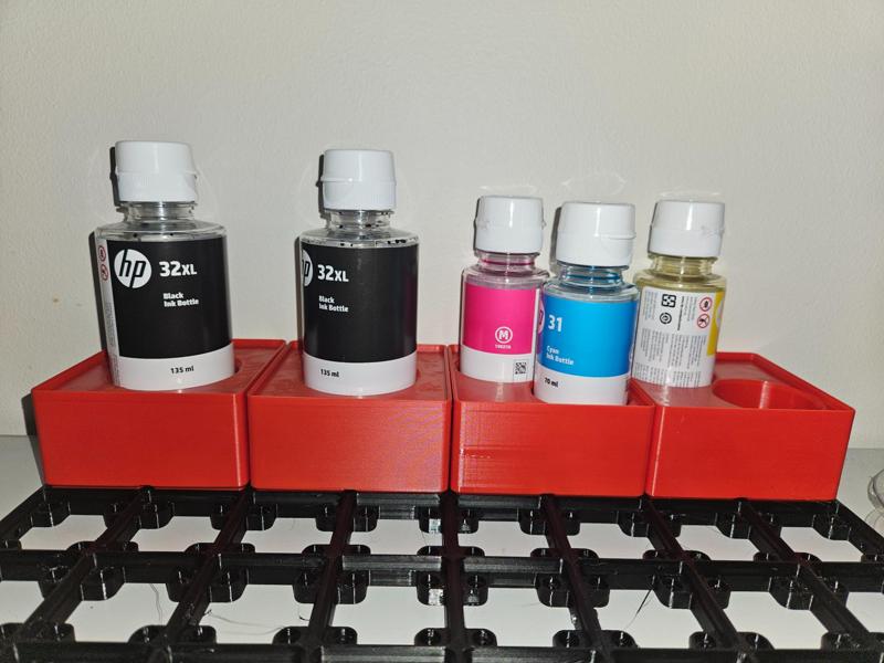 HP Smart tank inkbottle holder Gridfinity 2x2 