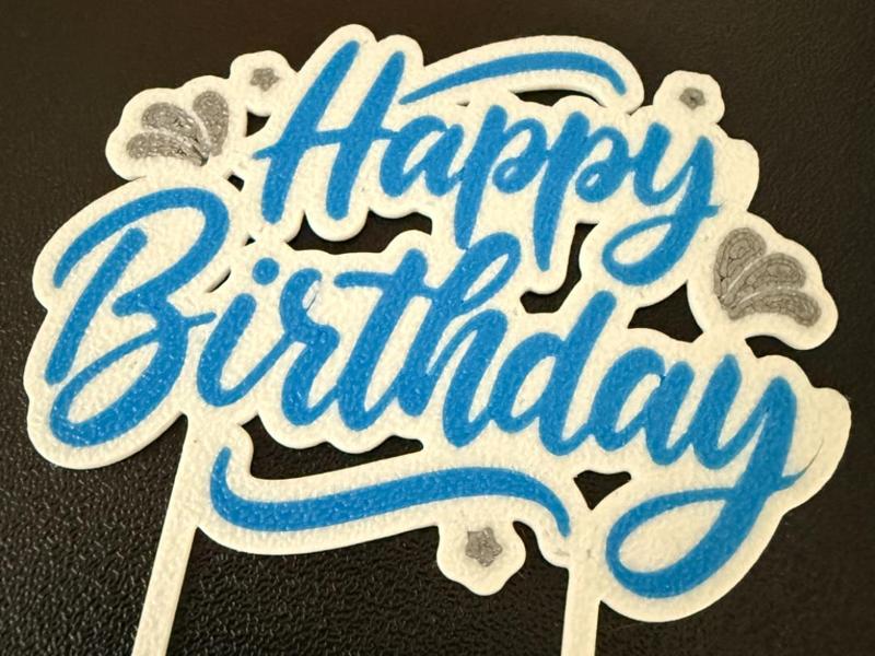 Happy Birthday Cake Topper