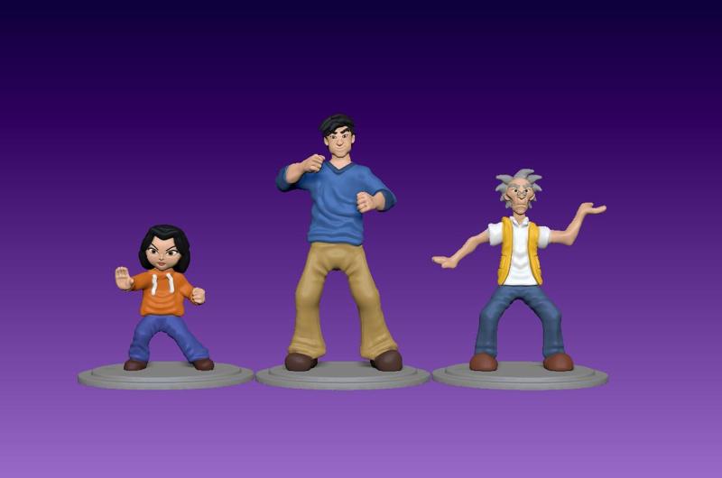 jackie chan and uncle chan and jade from jackie chan adventures