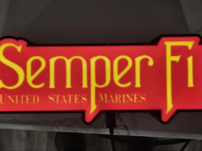 Semper Fi Marines light box 