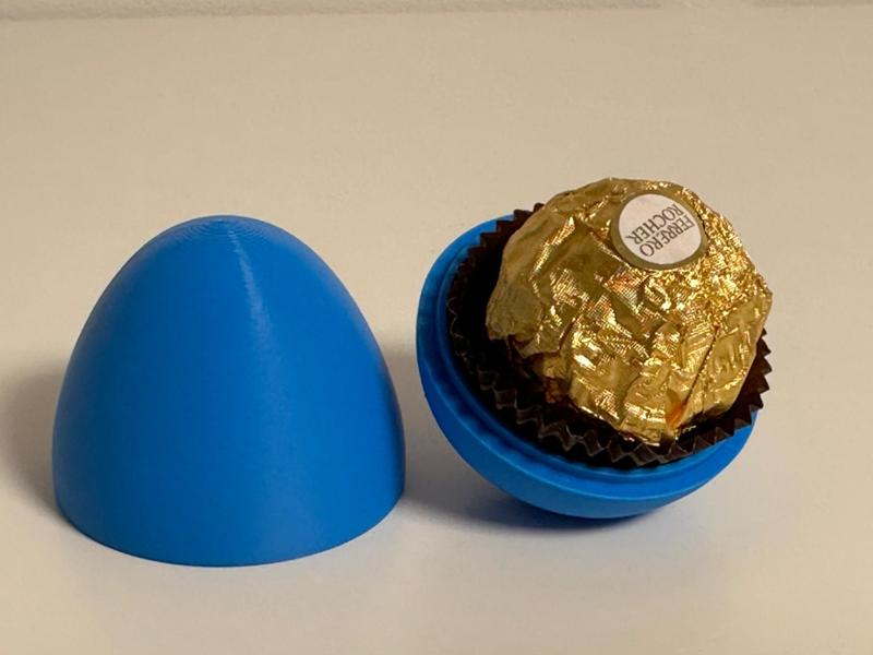 Egg with chocolate yolk