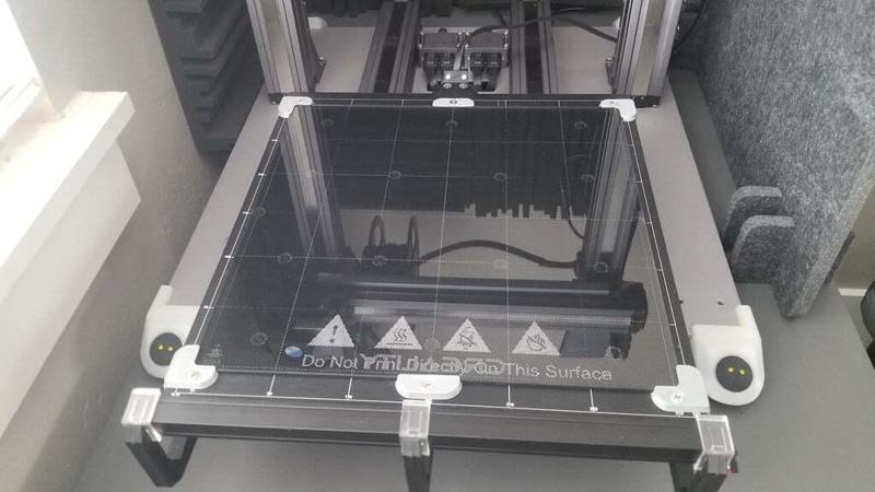 Snapmaker 2.0 A350 Creality Glass Top Mounting Brackets 310 x 310mm