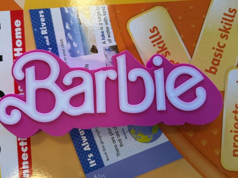 Thinner and Painted Barbie Sign