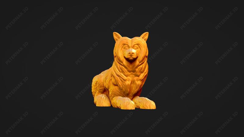 Chinese Crested Dog 3D Print Model Pose 09