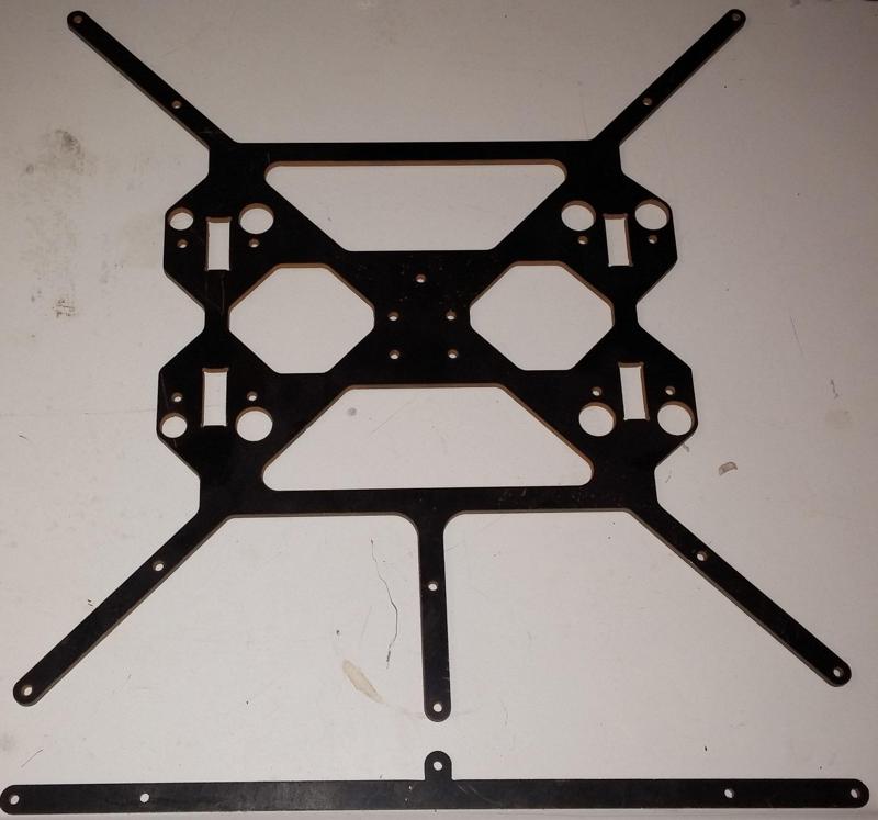 NCS P3-v Steel to Makerfarm 12 inch bed carriage adapter kit