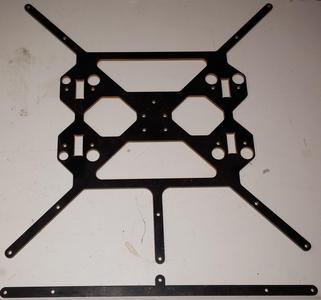 NCS P3-v Steel to Makerfarm 12 inch bed carriage adapter kit