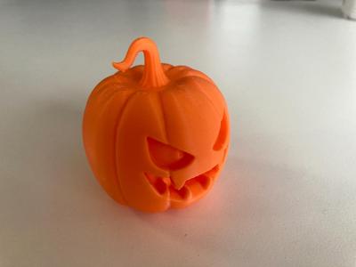 Halloween Pumpkin with a fierce evil gaze