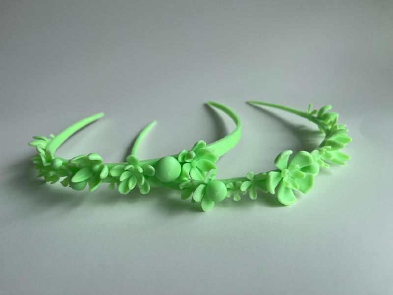 Glow in the dark Headband with flowers 