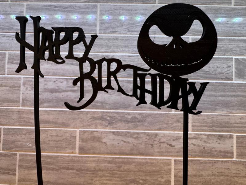 Nightmare Before Christmas Birthday Cake Topper