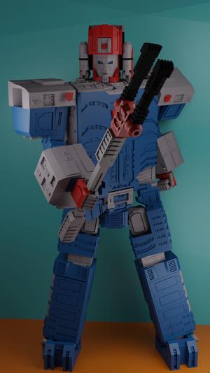 Captain Carry - Titan size robot with Micromaster Carrier mode