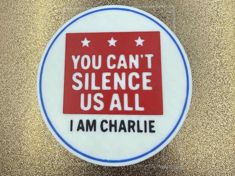 YOU CAN'T SILENCE US ALL - I AM CHARLIE coaster