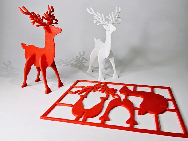 Christmas reindeer card kit or peices only