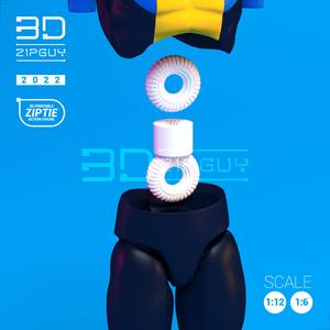 UNBEATABLE GUY Ziptie action figure (COMPLETE)