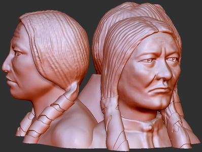 Indian Chiefs - "Sitting Bull" "Little Hawk" "Crazy Horse"