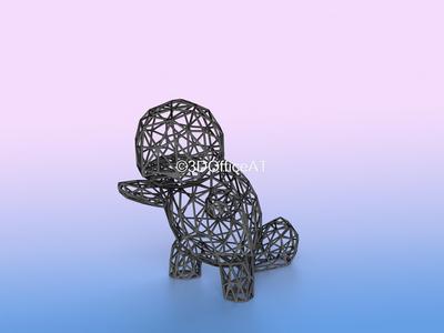 007 Squirtle SLA Print Wiremon