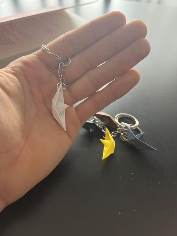 Keychain Paper Ship // Key ring Paper Ship