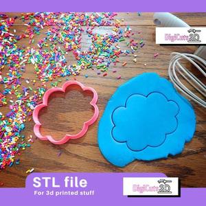 Cloud 1 COOKIE CUTTER - The Sky cookie cutters STL file