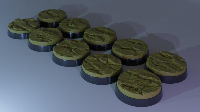 10x 25mm base dry sand (+toppers)