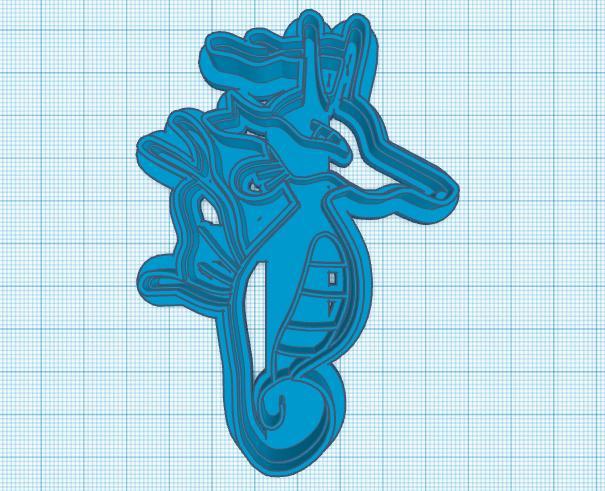 Pokemon: Kingdra Cookie Cutter