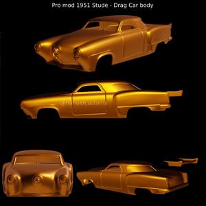 Pro mod 1951 Stude - Drag Car body