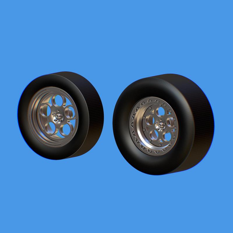 Weld Magnum Style Drag Wheel Set