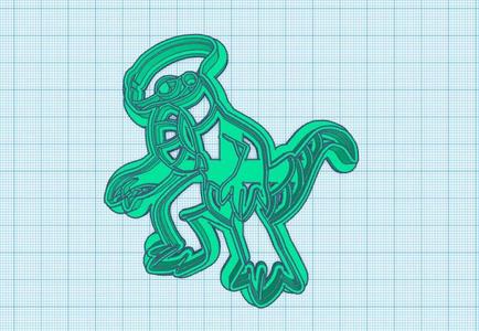 Pokemon: Cyclizar Cookie Cutter