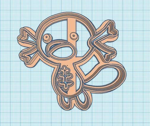 Pokemon: Paldean Wooper Cookie Cutter