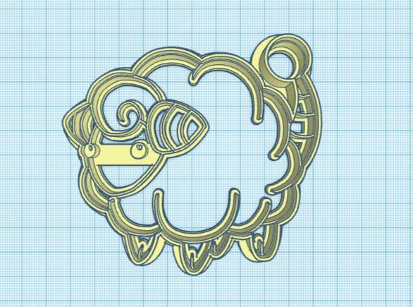 Pokemon: Mareep Cookie Cutter