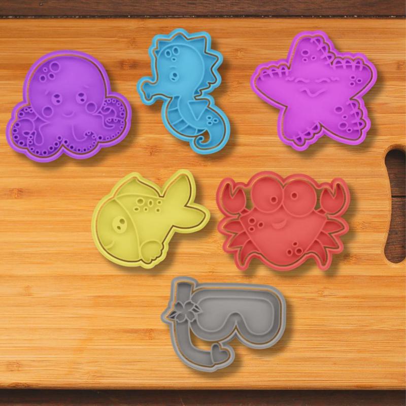 COOKIE CUTTER sea animals set of 6
