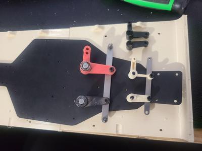 Losi Mini Jrx2 vintage style servo saver bellcranks without bearings