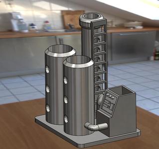 Industrial Desk Organizer | Oil Refinery Inspired Design