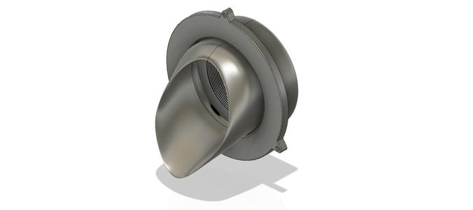 Downspout Nozzle parapet rainwater vs01 d100 3d-print or cnc