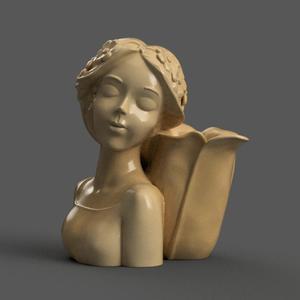 Elegant Lady Planter – 3D STL for Pot, Vase Home Decor