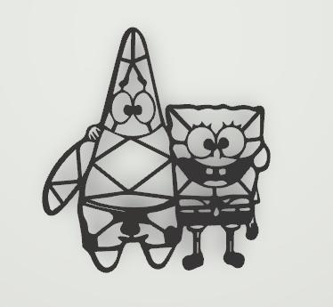 SpongeBob And Patrik WallArt