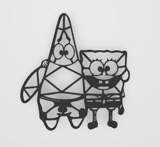 SpongeBob And Patrik WallArt