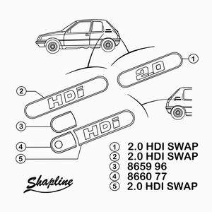 Rear fender cover for Peugeot 205 SWAP 2.0 HDI