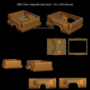 OBS Chev stepside bed pack - For 1 64 diecast