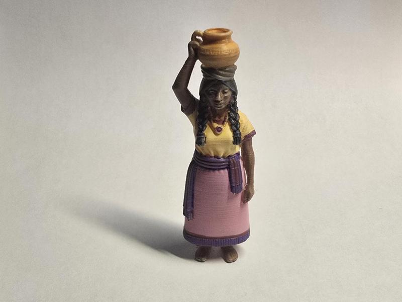Mesoamerican Woman with Water Jug in Miniature