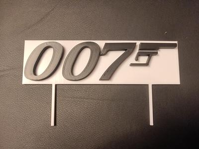 James Bond 007 Cake Topper
