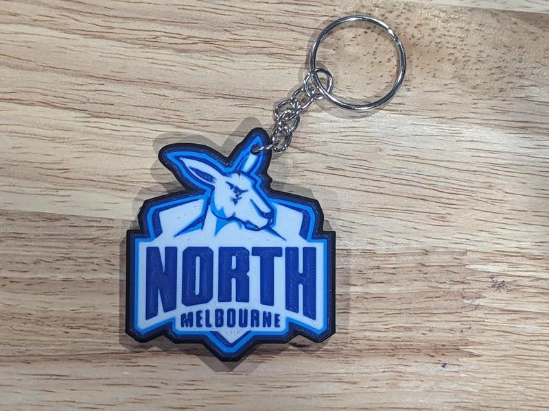 North Melbourne Kangaroos AFL Club Logo Keyring