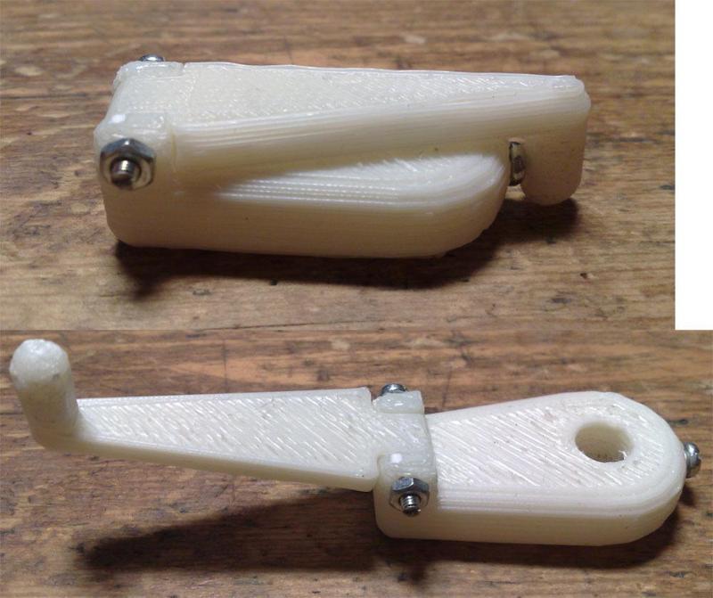 Foldable z-stage crank