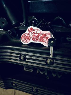 BMW K75 cafe racer / scrambler keychain pendant