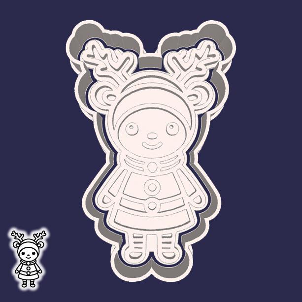 Christmas | New Year cookie cutters - cute kid (style 5)