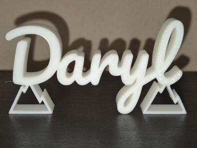 Daryl Name Sign Display Decor