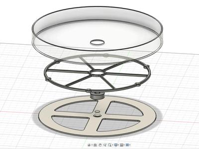 Turntable for refrigerator or cabinets