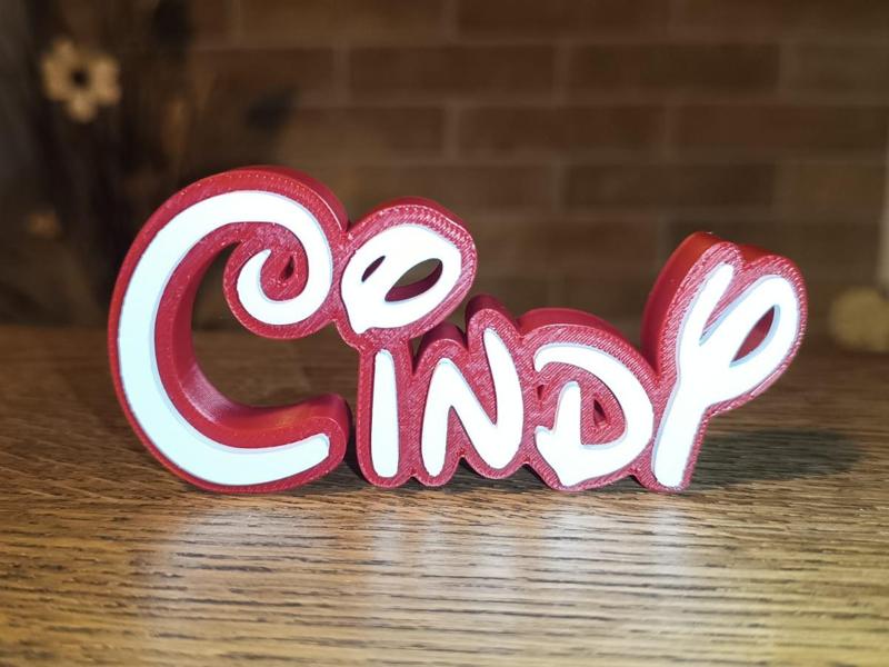 Disney Name Sign Cindy Kid Room Wall Decor Tag 