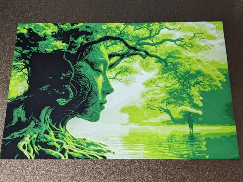 Tree Lady HueForge with frame